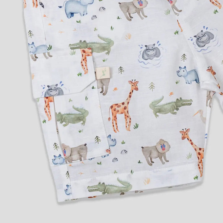 Tiny Twig Safari AOP Boys Shorts