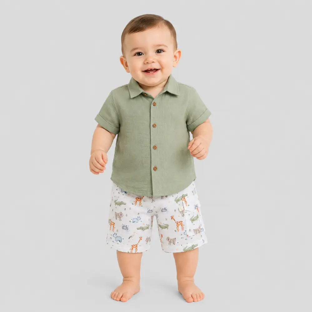 Tiny Twig Safari AOP Boys Shorts