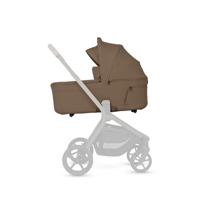 Silver Cross Breez Stroller &amp; Carry Cot Travel System Combo | Reversible Flat Recline Seat | Height Adjustable | All Terrain Suspension | One Hand Fold | Rain Cover &amp; Adaptors Included | Newborn to 4 Years | Up to 22kg - Maple