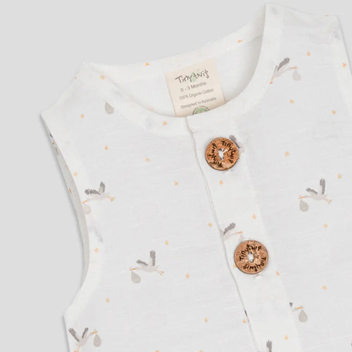 Tiny Twig Stork Bubble Romper