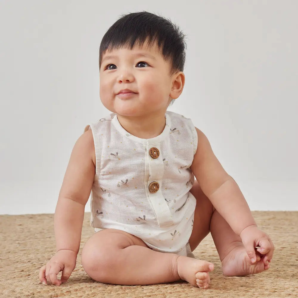 Tiny Twig Stork Bubble Romper