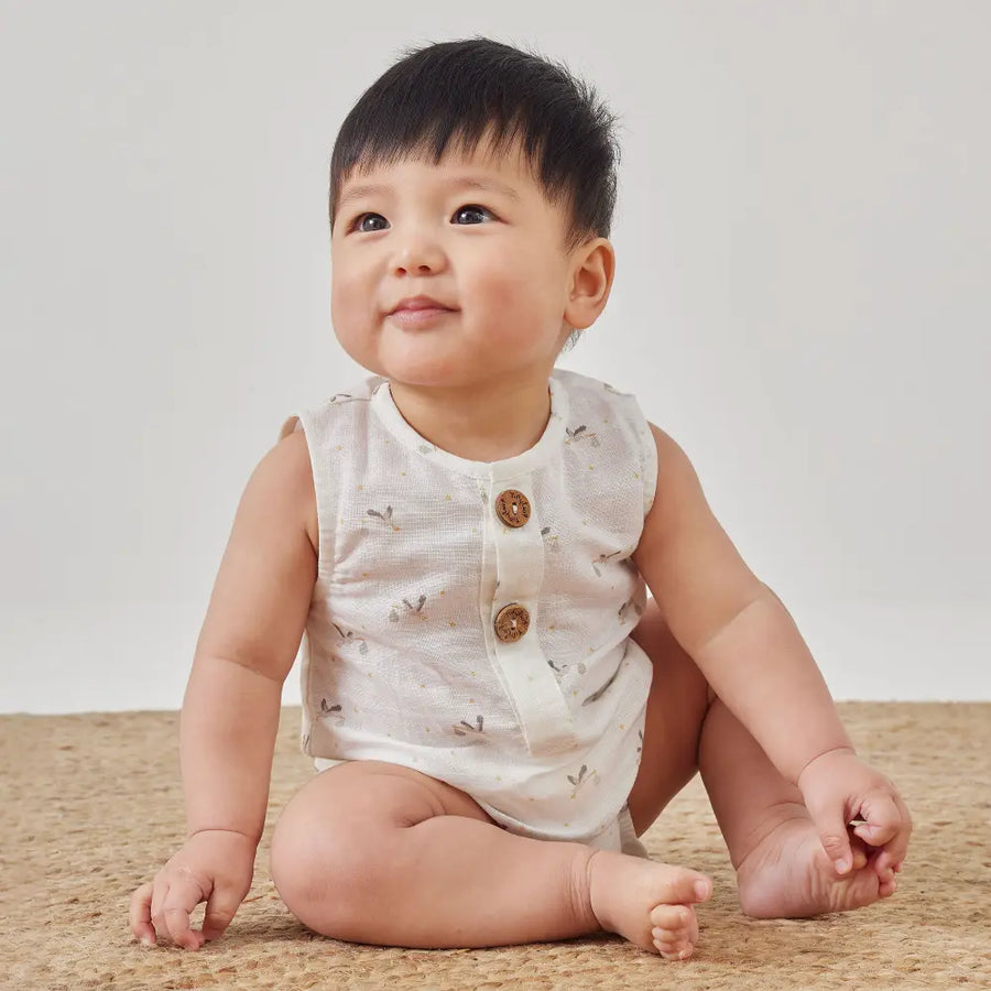 Tiny Twig Stork Bubble Romper
