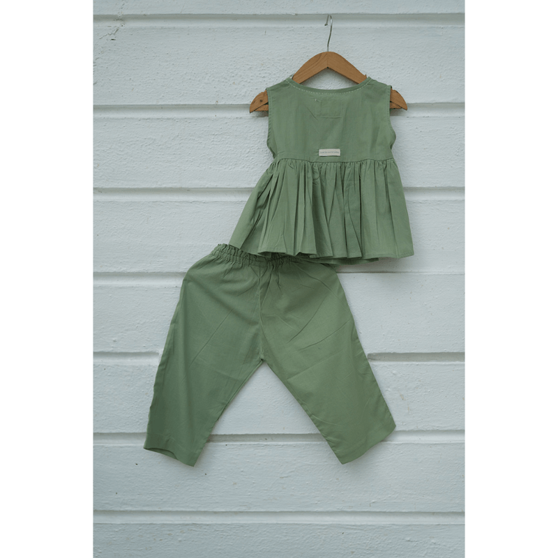 Wrap top and pant co-ord set - Pista Barfi