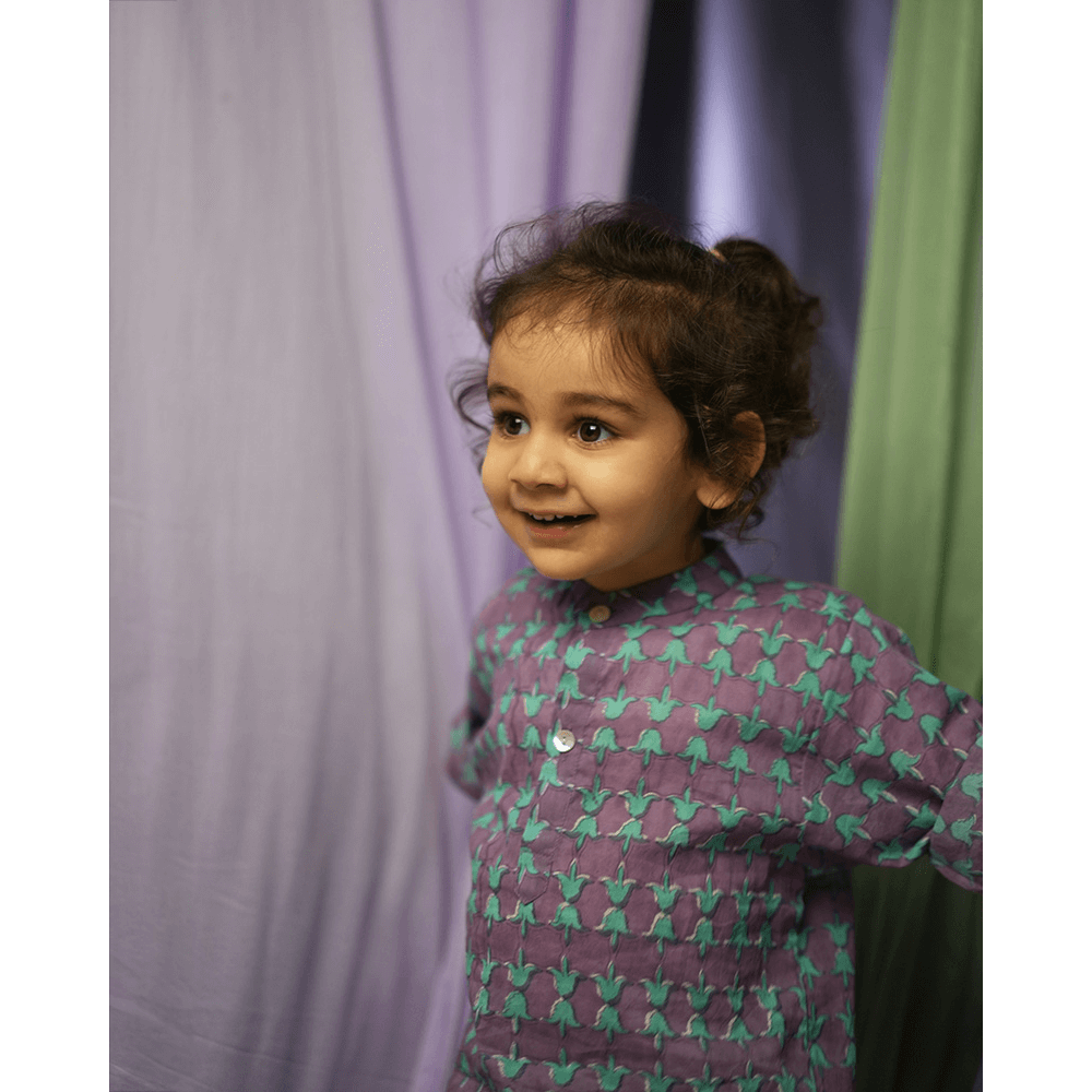 Love the World Today Spring Of Tulips Boy’s Full Sleeve Kurta Shirt