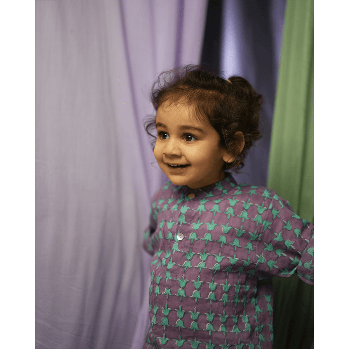 Love the World Today Spring Of Tulips Boy’s Full Sleeve Kurta Shirt