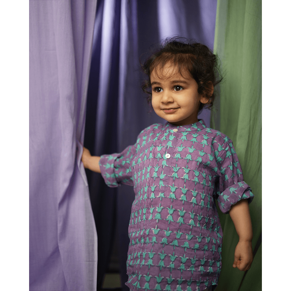 Love the World Today Spring Of Tulips Boy’s Full Sleeve Kurta Shirt
