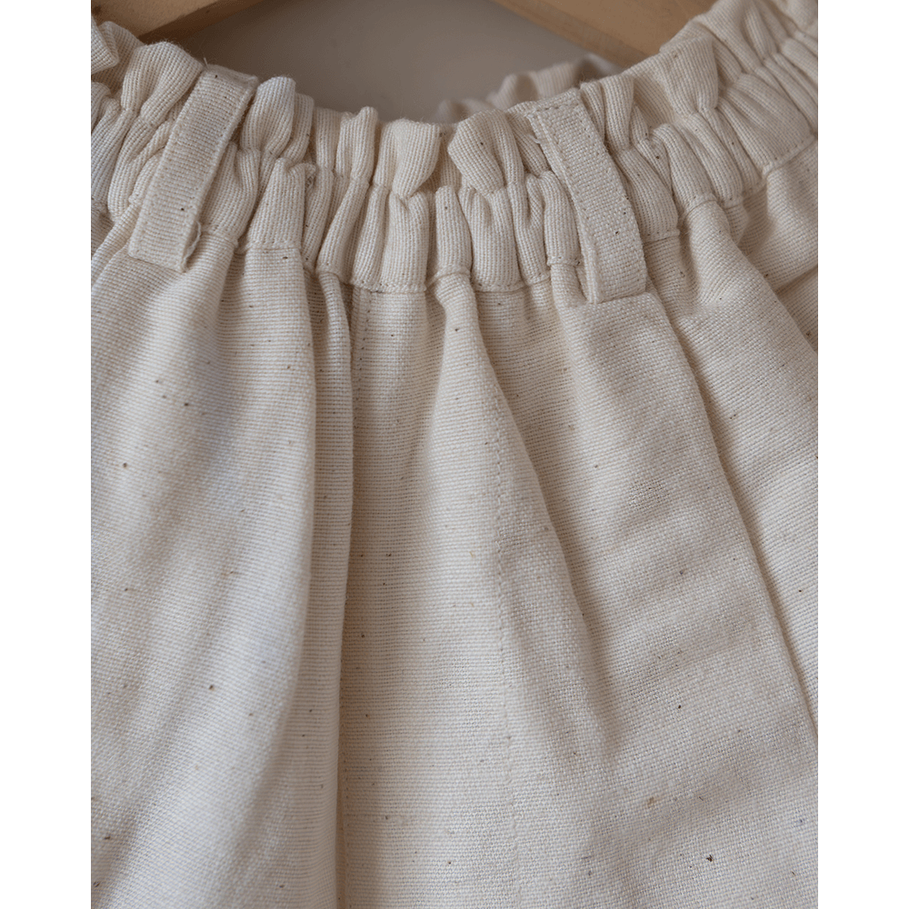 Love the World Today Candy Cloud Cotton Pink Checkered Silk Top and Beige Baggy Pant Coord Set- Girls