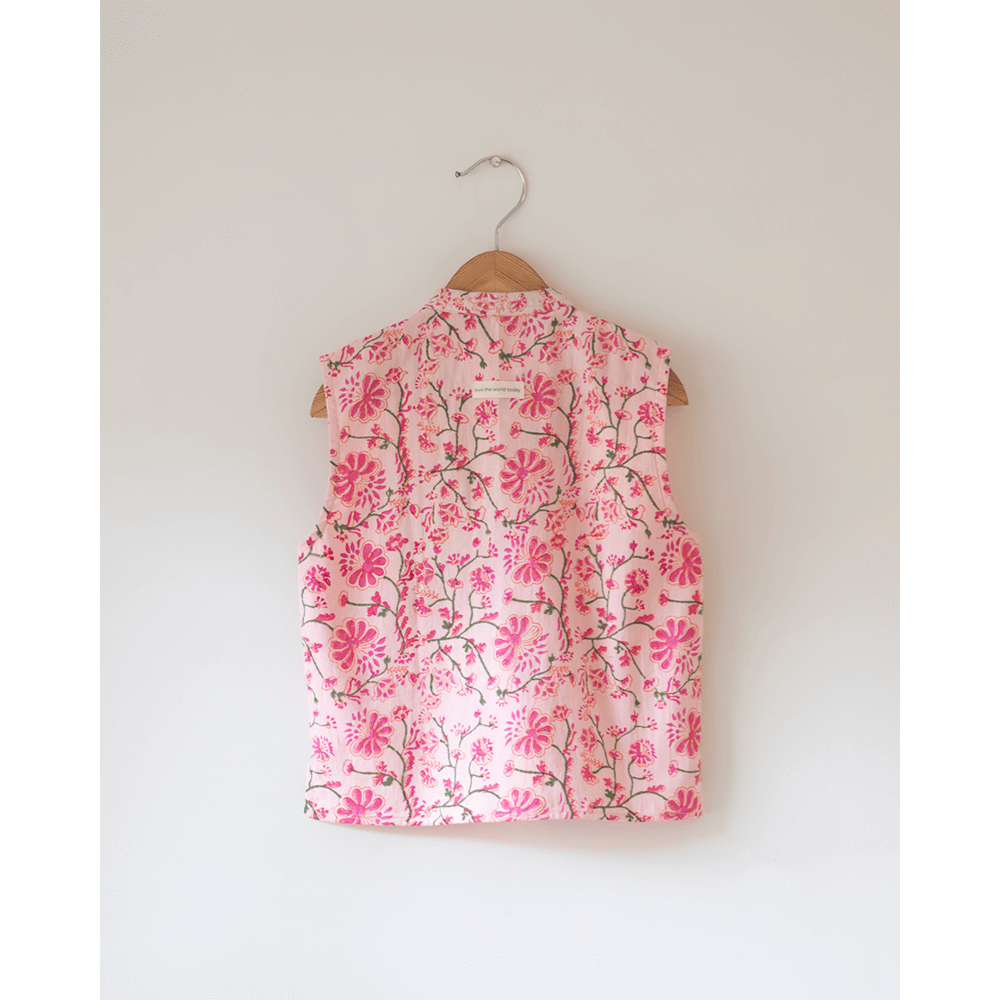 Love The World Today Phool Cotton Pink Floral Bandi- Boys
