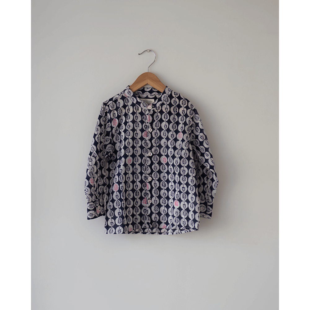 Love The World Today Lata Cotton Monstera Print Full Sleeve Shirt- Boys