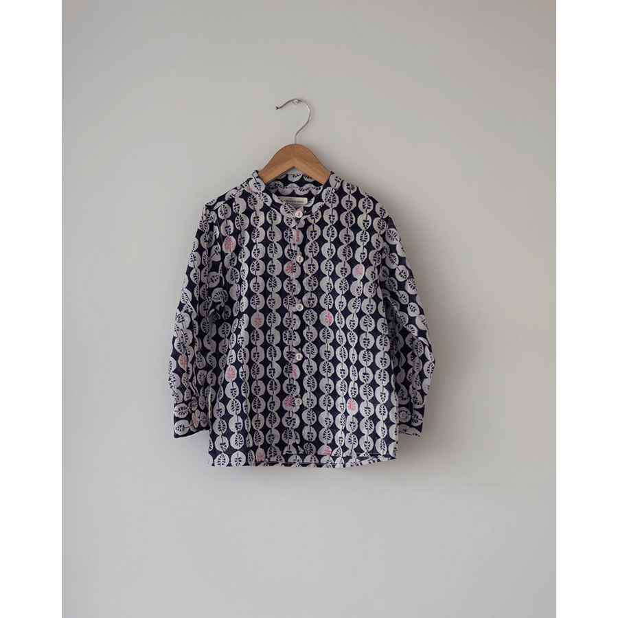 Love The World Today Lata Cotton Monstera Print Full Sleeve Shirt- Boys