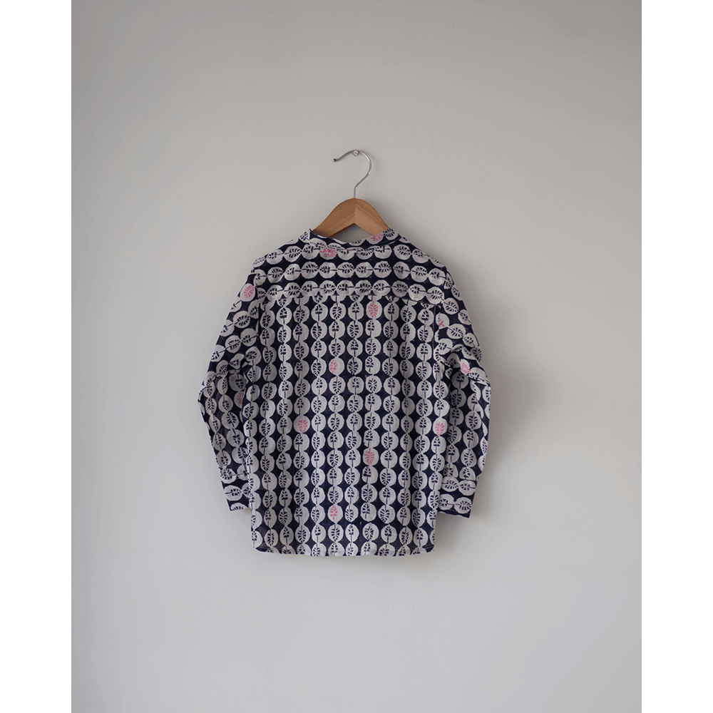 Love The World Today Lata Cotton Monstera Print Full Sleeve Shirt- Boys