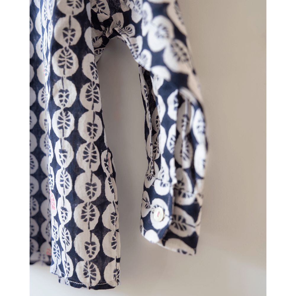 Love The World Today Lata Cotton Monstera Print Full Sleeve Shirt- Boys
