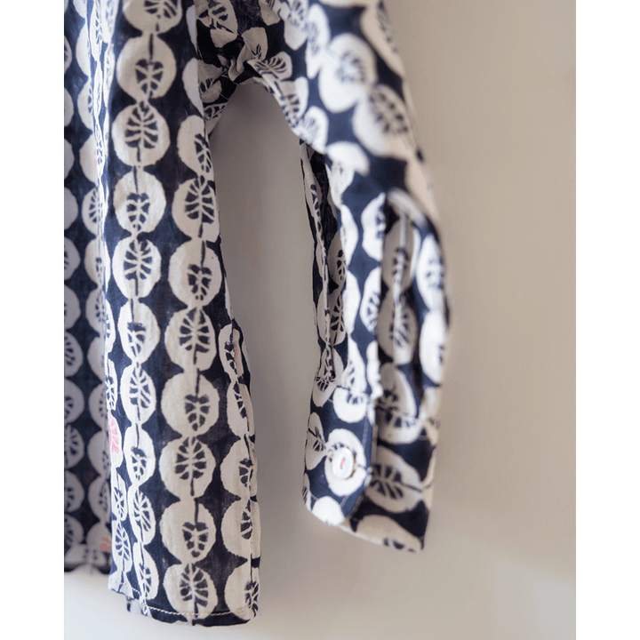 Love The World Today Lata Cotton Monstera Print Full Sleeve Shirt- Boys