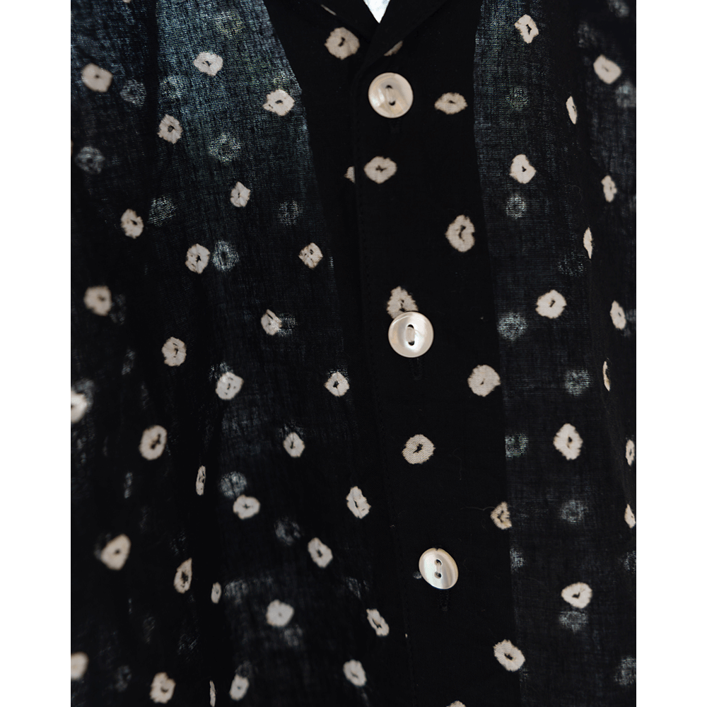 Love the World Today Tara Cotton Black Bandhani Half Sleeve Shirt-Boys