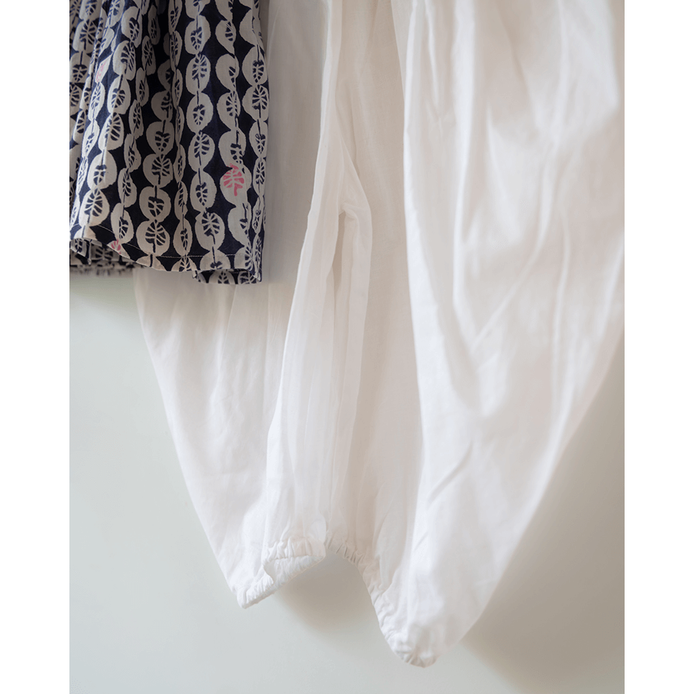 Love the World Today Nila Cotton Monstera Print Kurta With White Cowl Dhoti Pants Coord Set- Girls