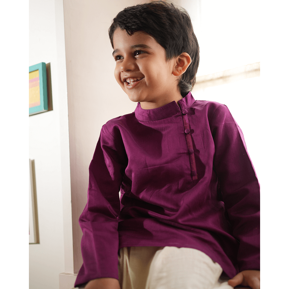 Love The World Today Anagha Short Indian Kurta - Purple