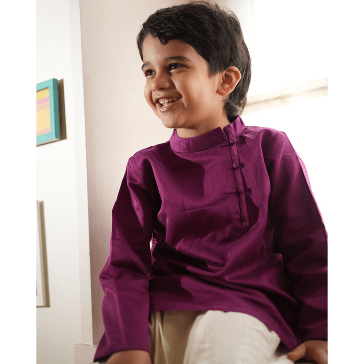 Love The World Today Anagha Short Indian Kurta - Purple