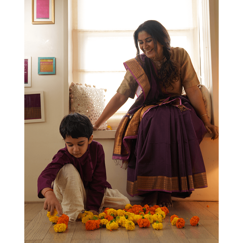 Love The World Today Anagha Short Indian Kurta - Purple