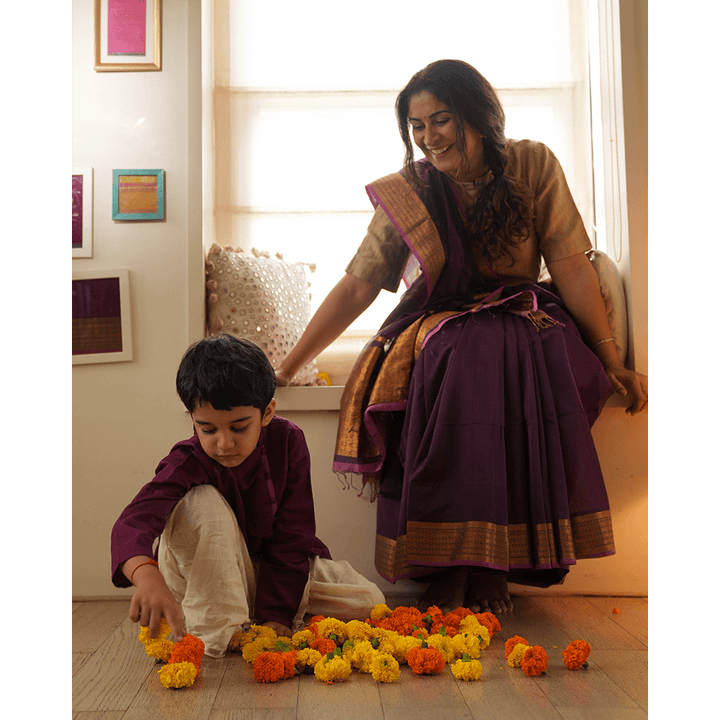 Love The World Today Anagha Short Indian Kurta - Purple