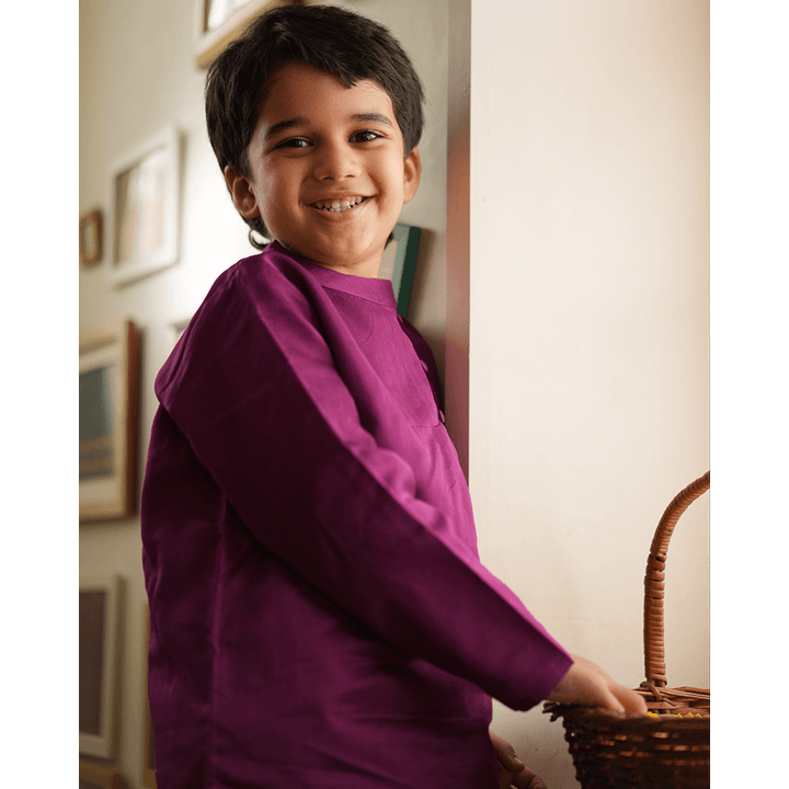 Love The World Today Anagha Short Indian Kurta - Purple