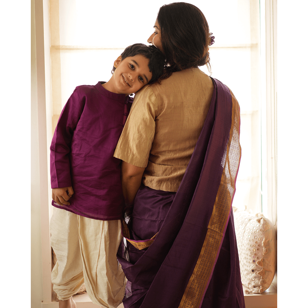 Love The World Today Anagha Short Indian Kurta - Purple