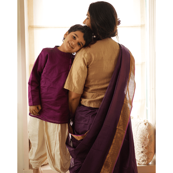 Love The World Today Anagha Short Indian Kurta - Purple