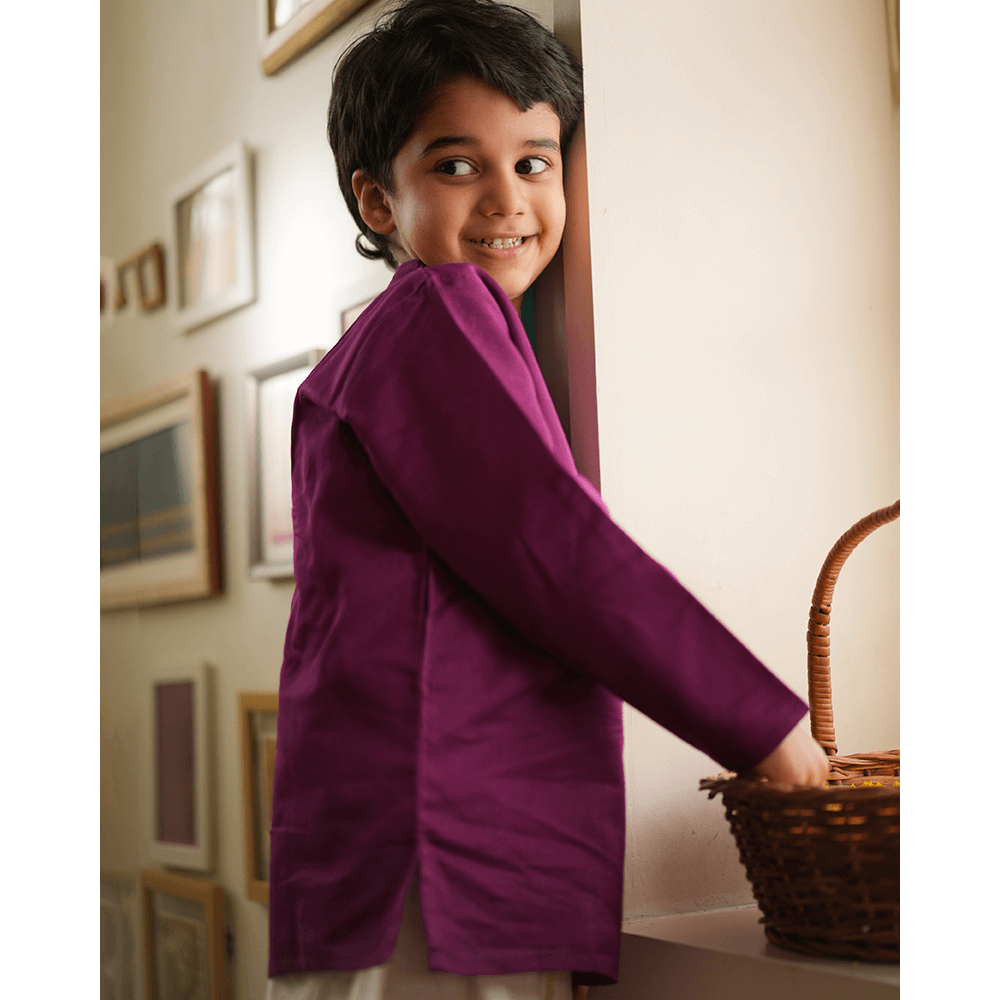 Love The World Today Anagha Short Indian Kurta - Purple
