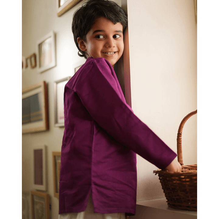 Love The World Today Anagha Short Indian Kurta - Purple