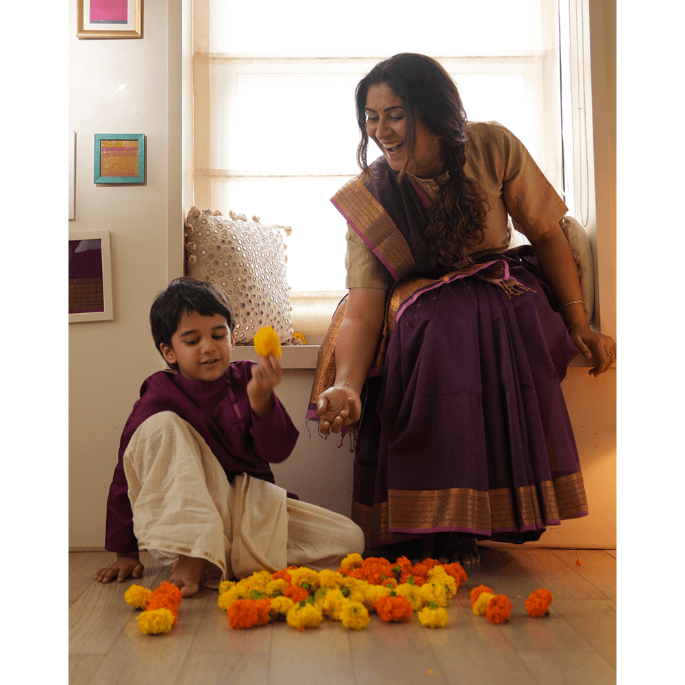 Love The World Today Anagha Short Indian Kurta - Purple