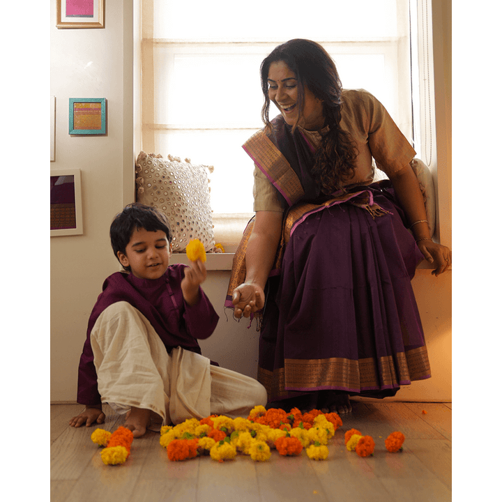 Love The World Today Anagha Short Indian Kurta - Purple