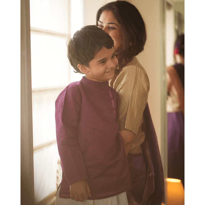Love The World Today Anagha Short Indian Kurta - Purple