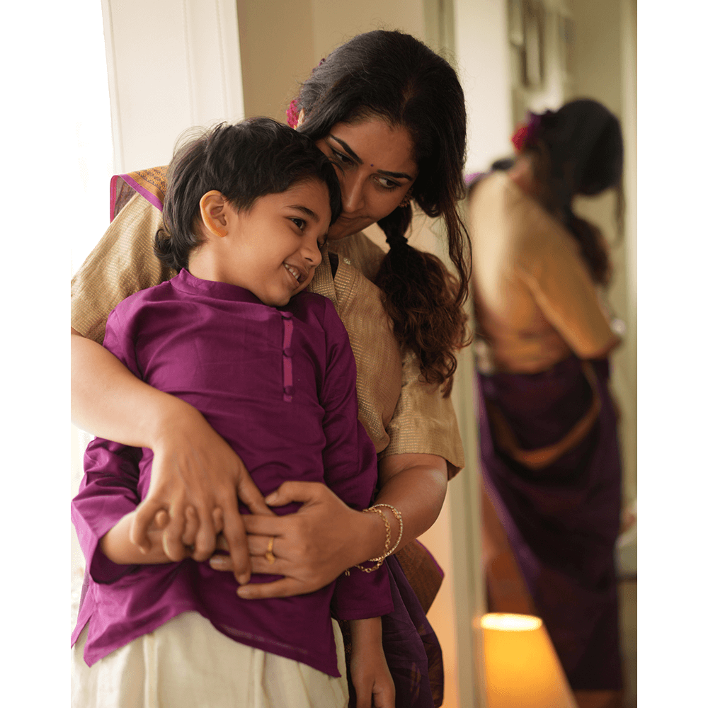 Love The World Today Anagha Short Indian Kurta - Purple