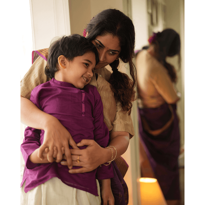 Love The World Today Anagha Short Indian Kurta - Purple