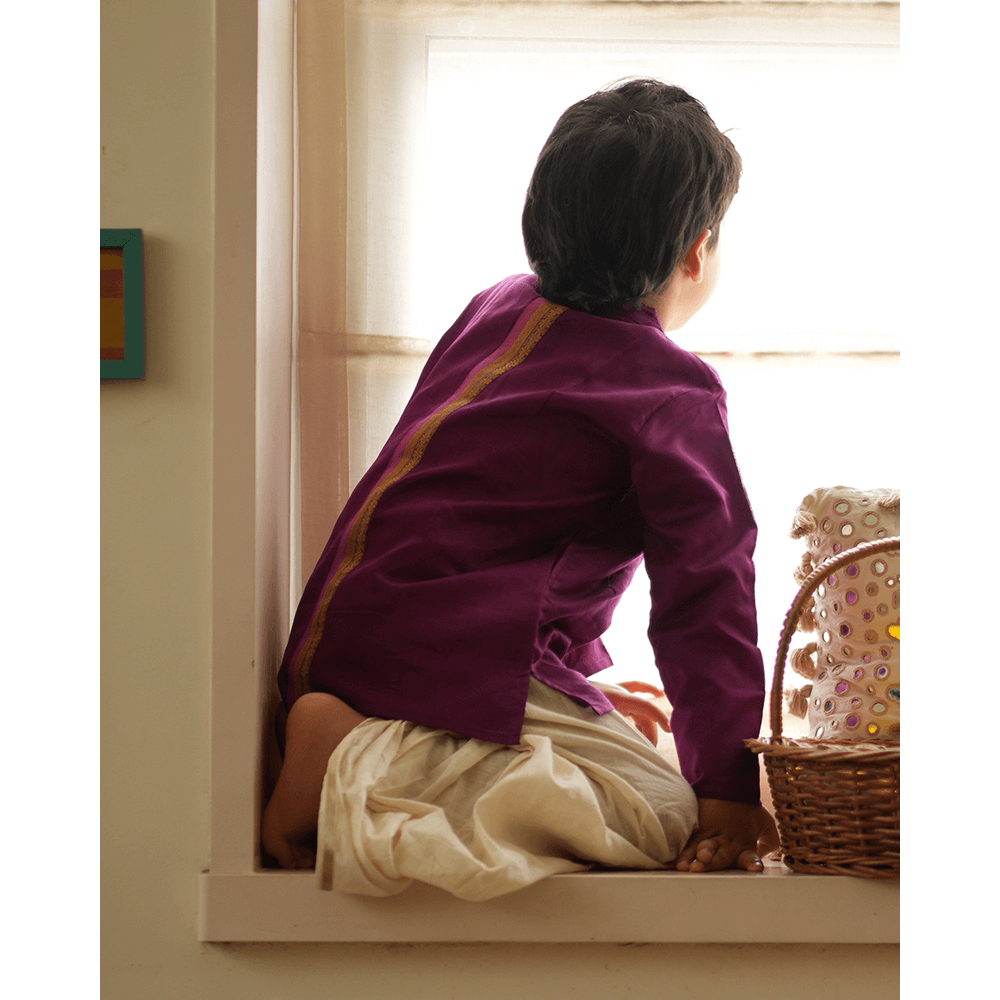 Love The World Today Anagha Short Indian Kurta - Purple