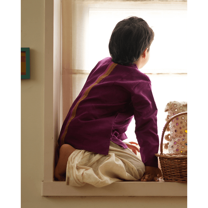 Love The World Today Anagha Short Indian Kurta - Purple