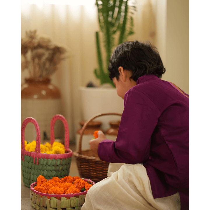 Love The World Today Anagha Short Indian Kurta - Purple