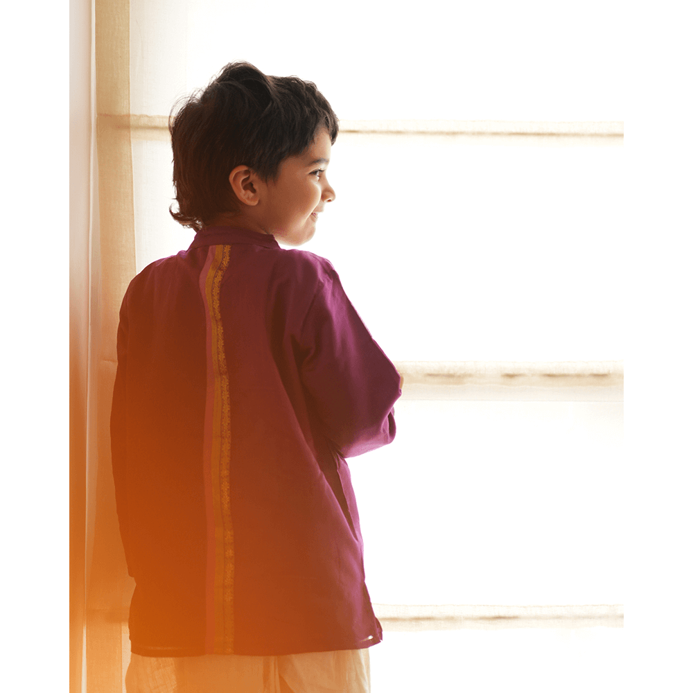 Love The World Today Anagha Short Indian Kurta - Purple