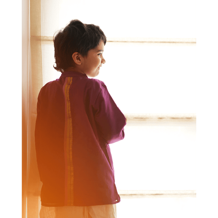 Love The World Today Anagha Short Indian Kurta - Purple