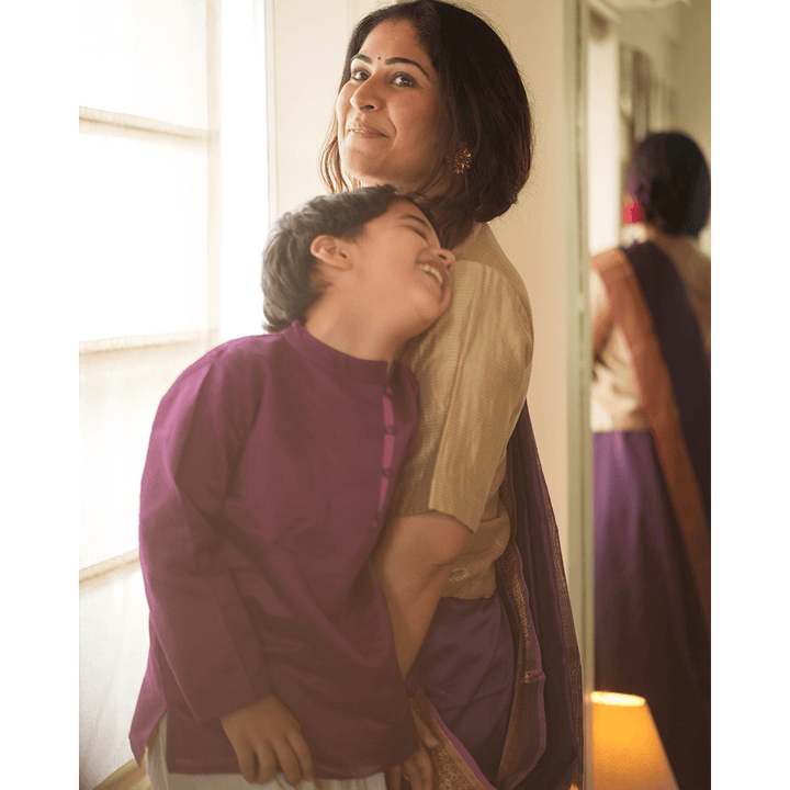 Love The World Today Anagha Short Indian Kurta - Purple