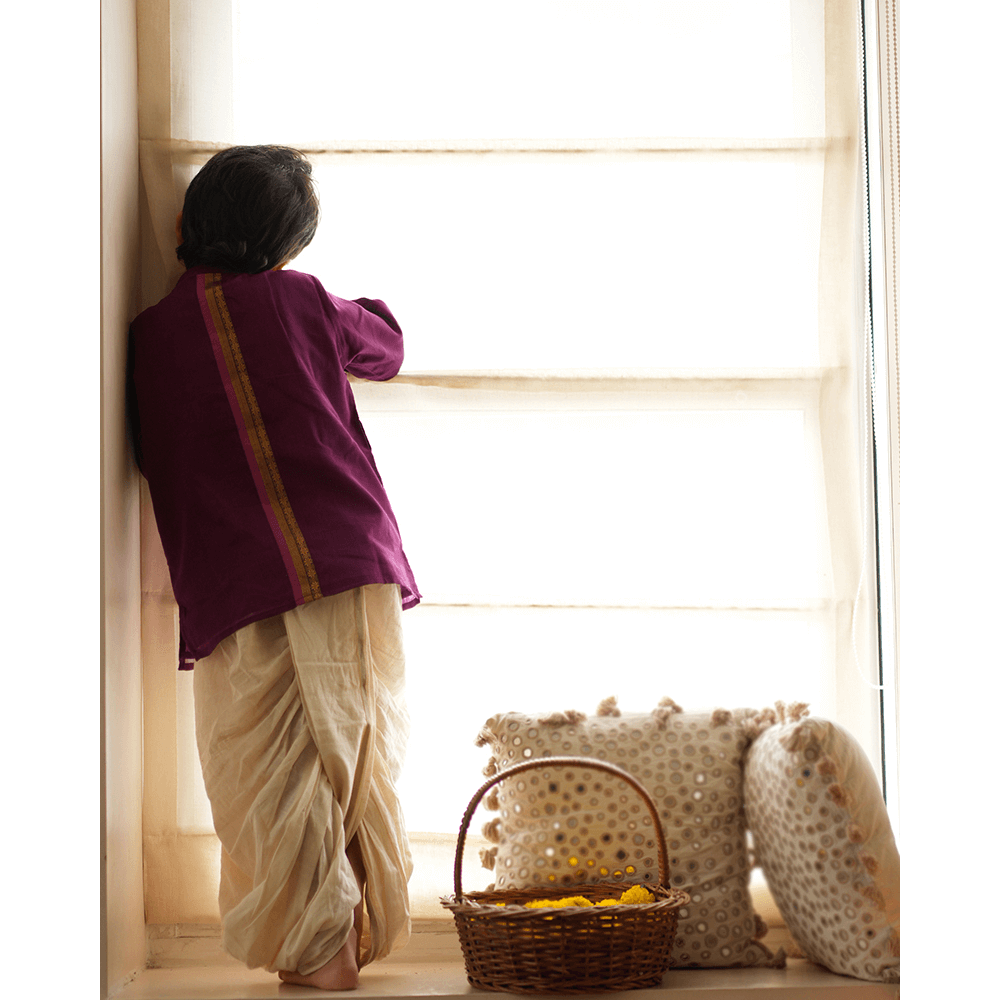 Love The World Today Anagha Short Indian Kurta - Purple