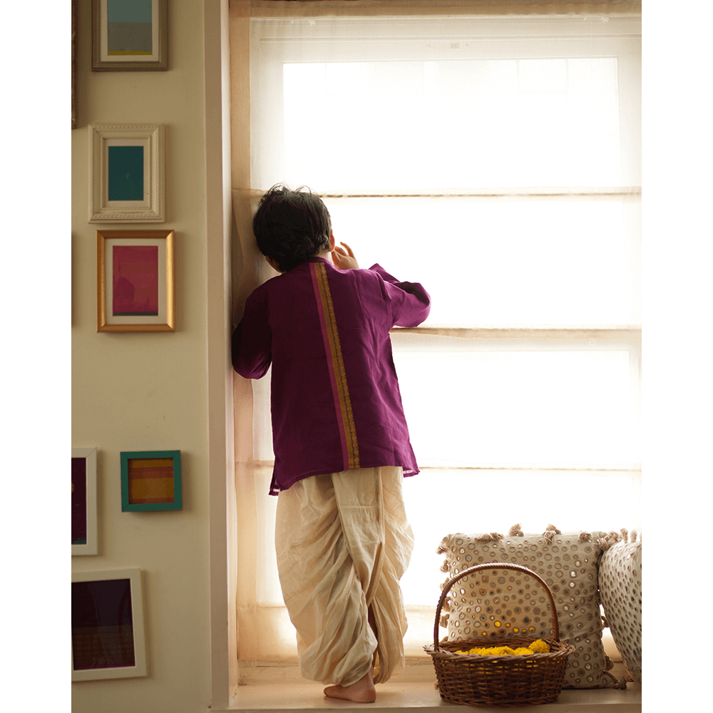 Love The World Today Anagha Short Indian Kurta - Purple