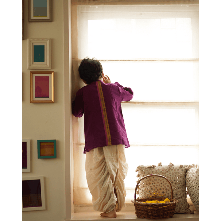 Love The World Today Anagha Short Indian Kurta - Purple