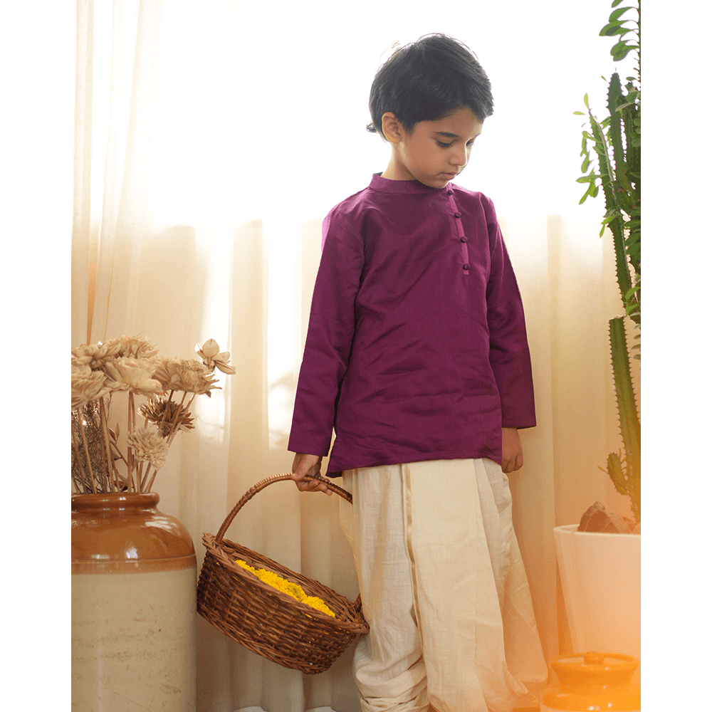 Love The World Today Anagha Short Indian Kurta - Purple