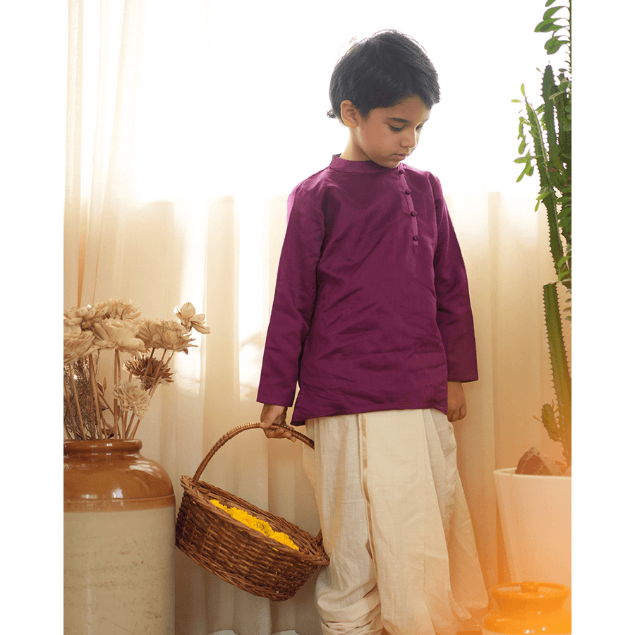 Love The World Today Anagha Short Indian Kurta - Purple