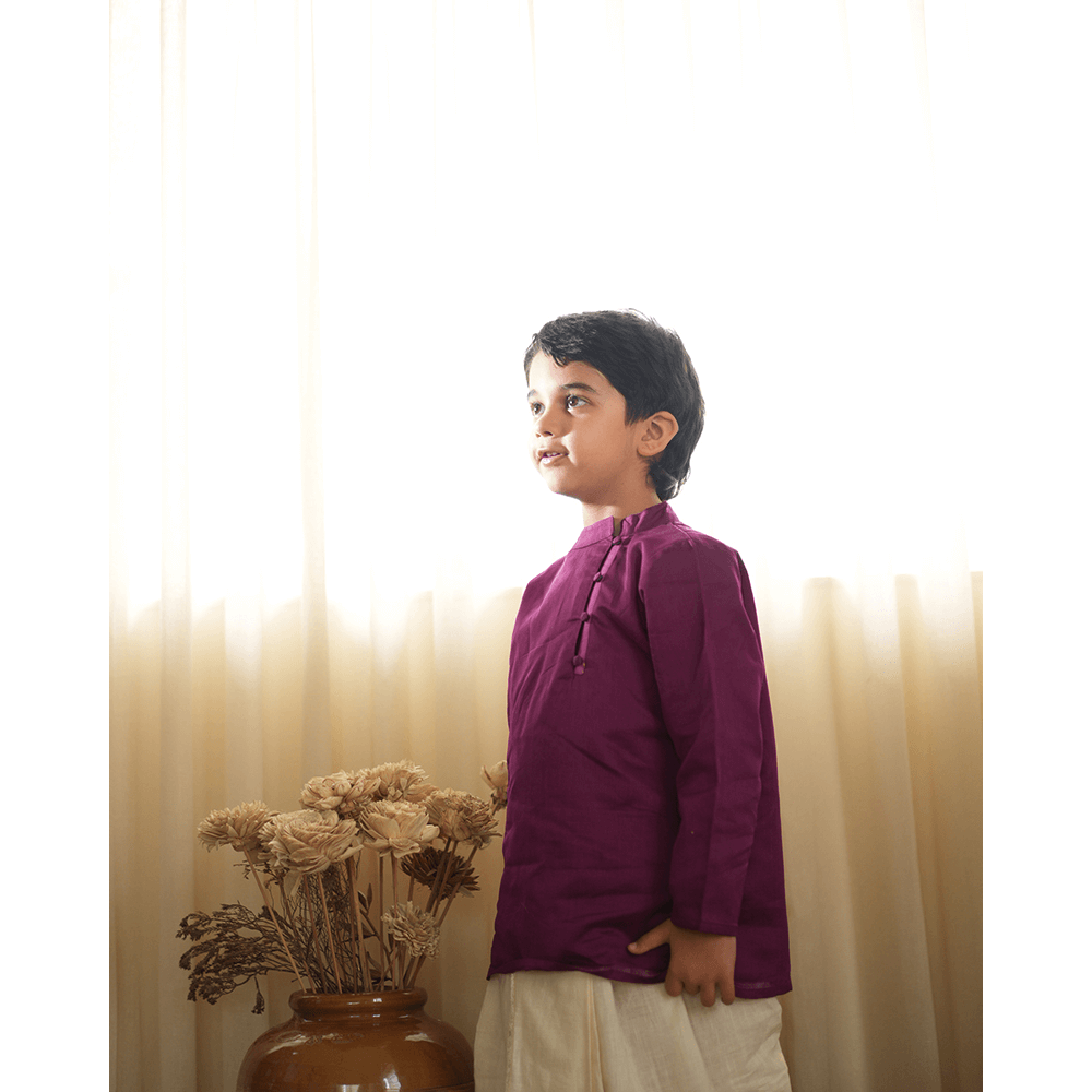 Love The World Today Anagha Short Indian Kurta - Purple