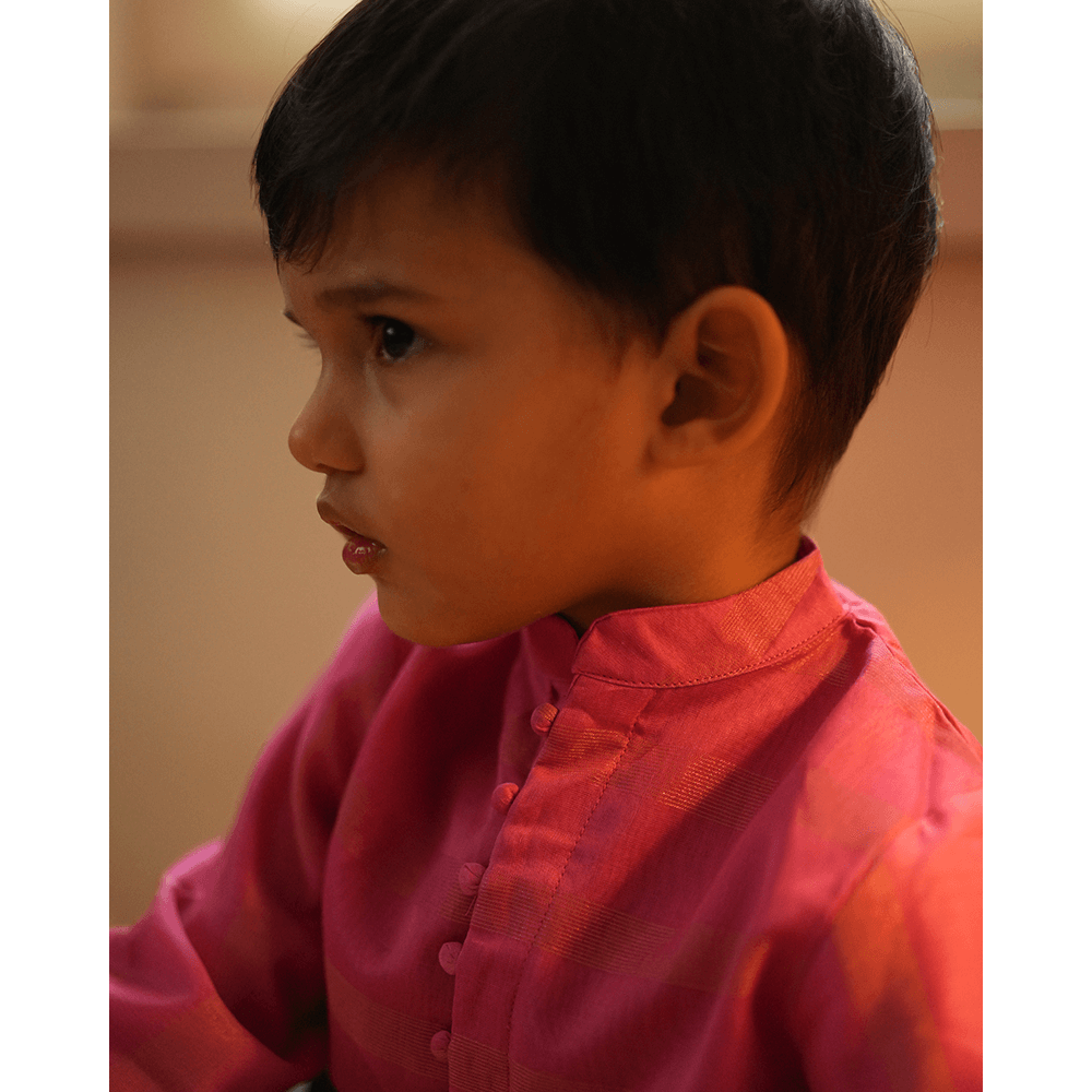 Love The World Today Neelkamal Ethnic Kurta - Pink Gold Stripe