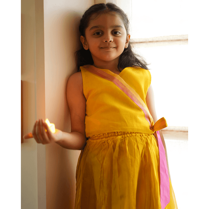 Love The World Today Basant Lehenga Choli - Yellow
