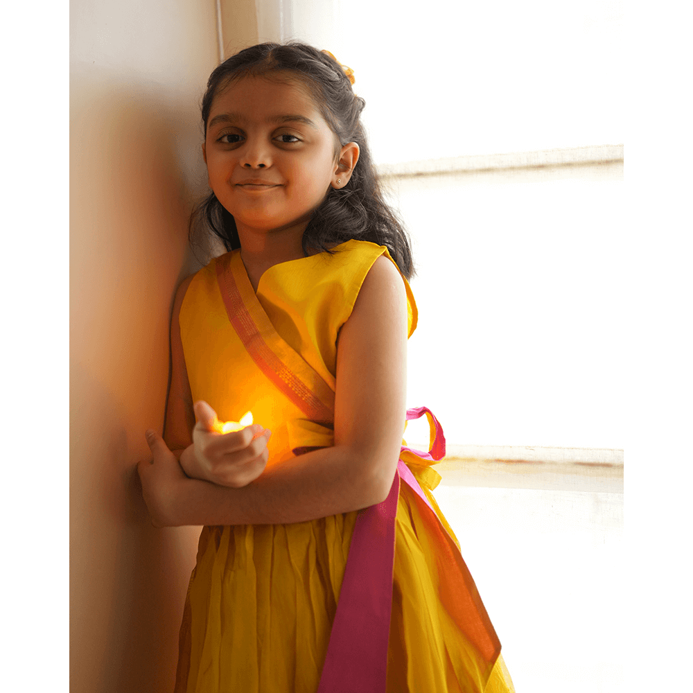 Love The World Today Basant Lehenga Choli - Yellow