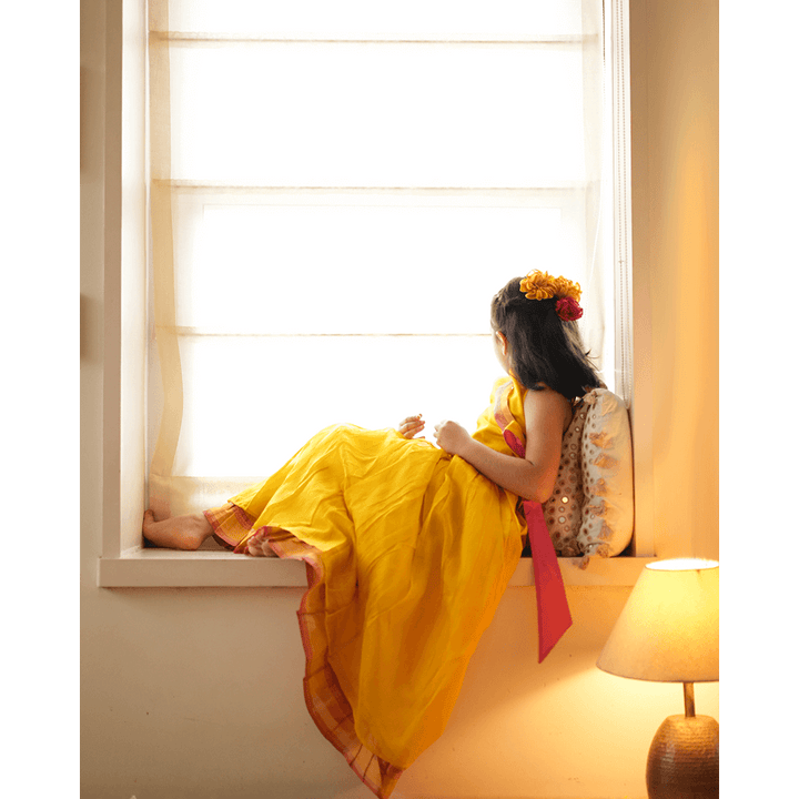 Love The World Today Basant Lehenga Choli - Yellow