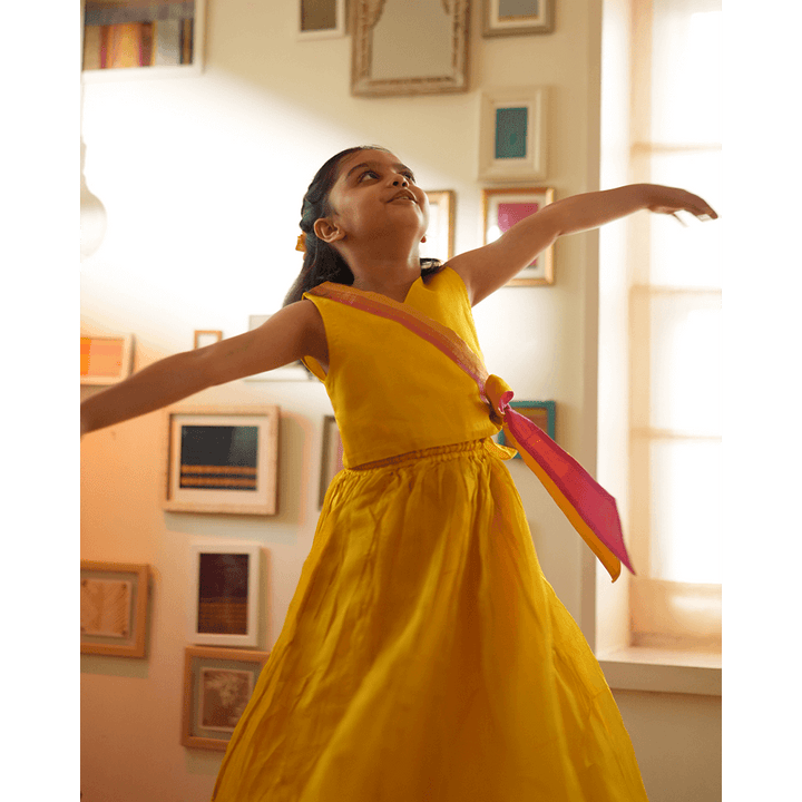Love The World Today Basant Lehenga Choli - Yellow